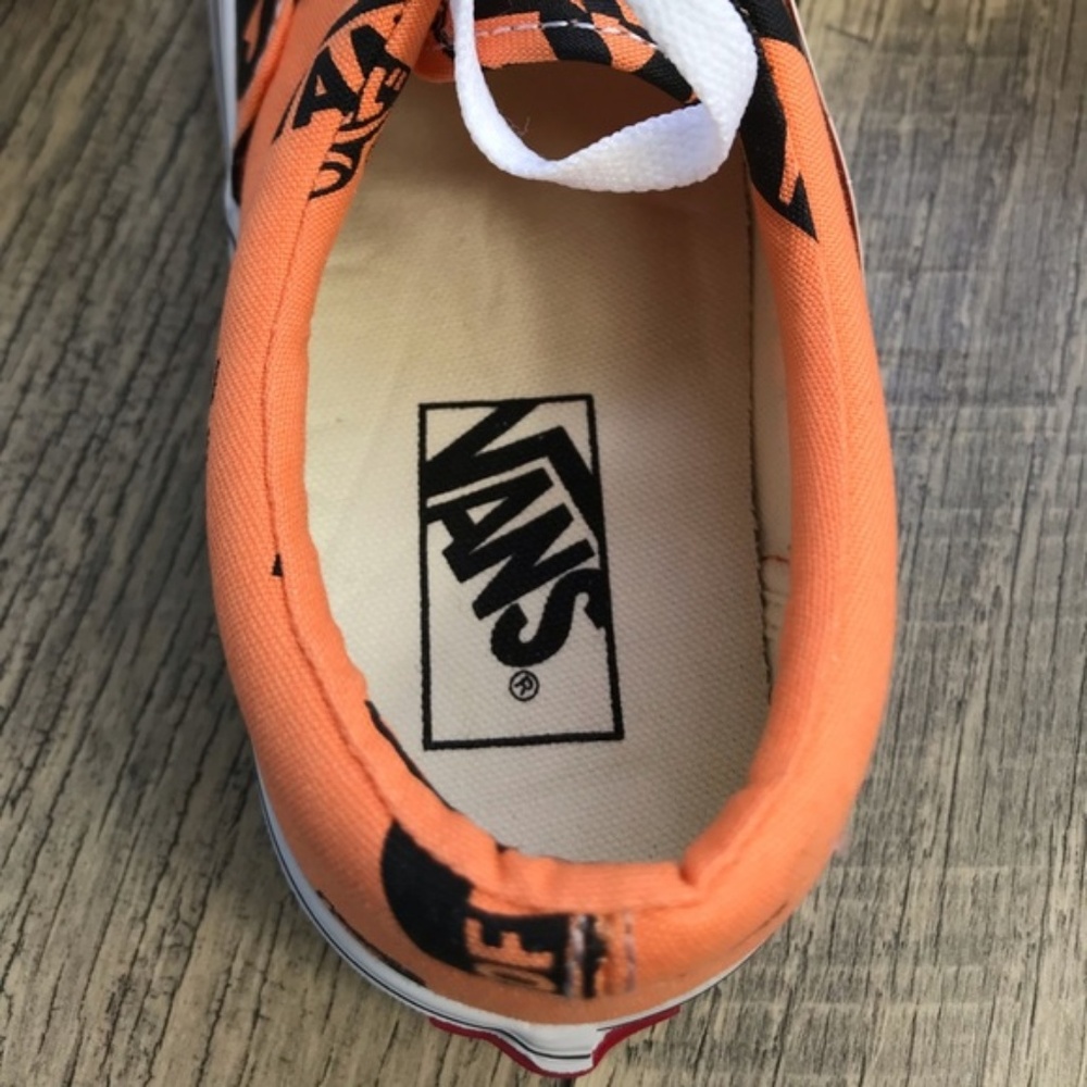 🎄SALE!🎄 NWT VANS Era Logo MIx Tangerine Orange AUTHENTIC Sneaker Womens Size 7 - Picture 7 of 8